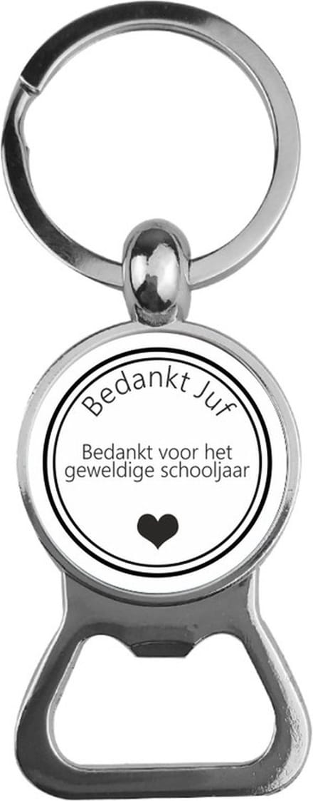 Bieropener Glas -  Bedankt Juf