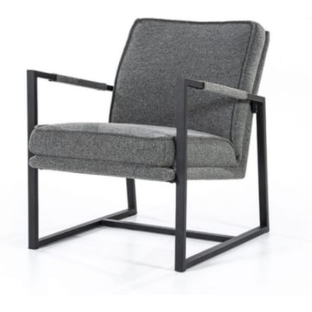 Furnilux Isaac Fauteuil - Relaxstoel met armleuning - Grijs - Lounge stoel