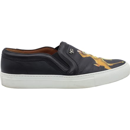 Givenchy Bambi Skate Sneakers in Zwart Leer