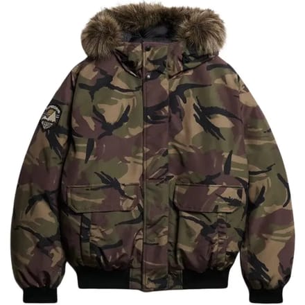 Superdry - Everest bomberjack met imitatiebont - Heren - Gewatteerde jassen