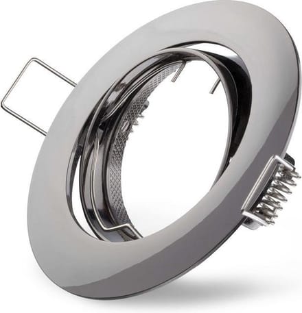 Inbouwspot GU10 chroom zwart kantelbaar | zaagmaat 75mm