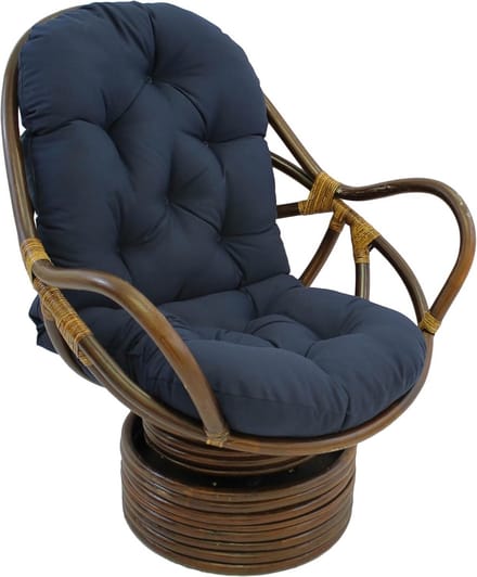 Groot Keperstof Tuimelkussen 122x61 cm - Marineblauw Draaibaar