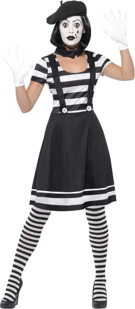Mime Kostuum Dames Compleet | maat S