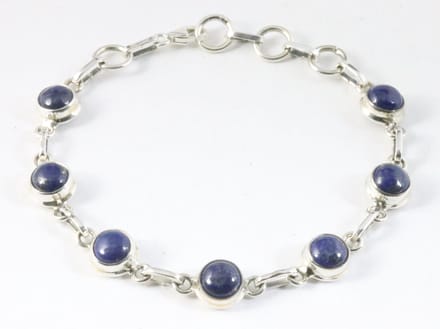 Zilveren armband met lapis lazuli