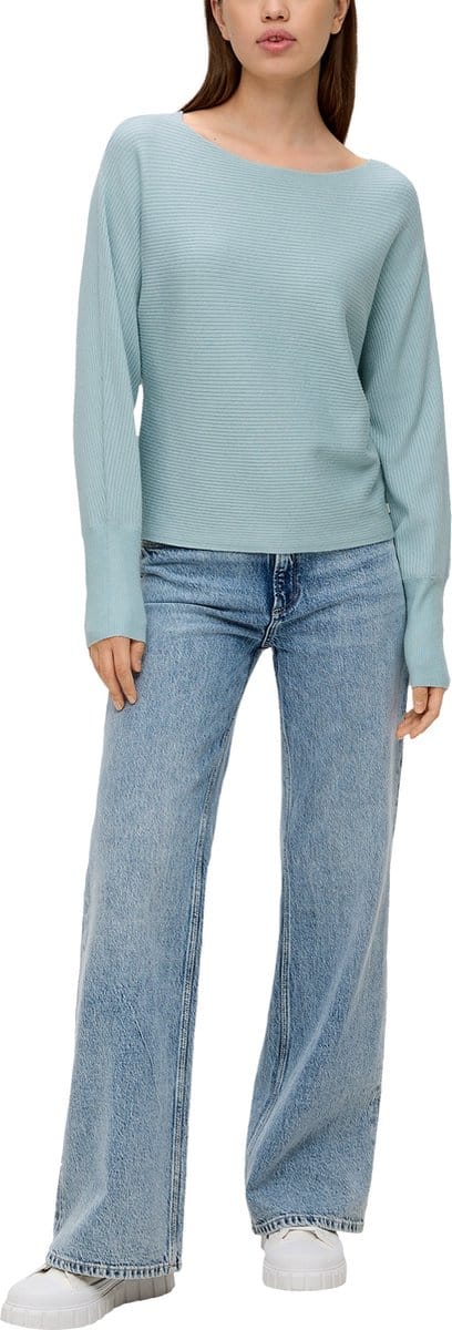 Q/S designed by - Pull - Maat XS - Vrouwen - blauw - Viscose