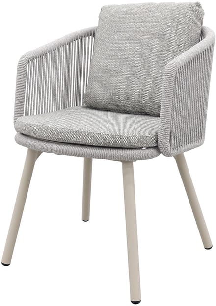 Ohio dining chair aluminium/rope - Mokka (OP=OP)