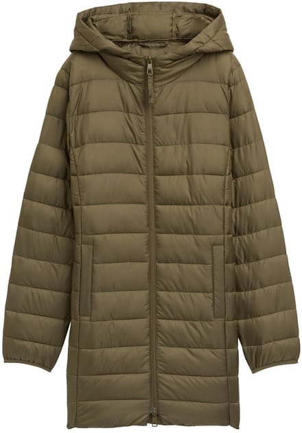 Tom Tailor Denim - Lichtgewicht gewatteerde jas met capuchon - Maat S - Grape Leaf Green
