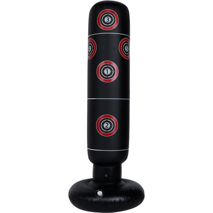 160cm Opblaasbare Bokszak Bokspaal Zandzak Kinderen Training Oefeninstrument black