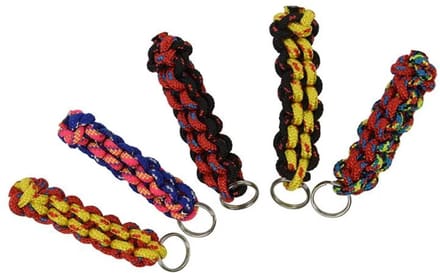 Pro Plus Sleutelhanger met Ring, Kort (Neon) en Sterk Gevlochten (Prijs per Stuk)
