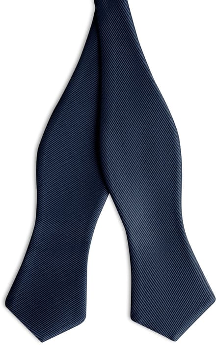 Marineblauwe Zelfbinder Grosgrain Vlinderdas met Ruitvormige Punt