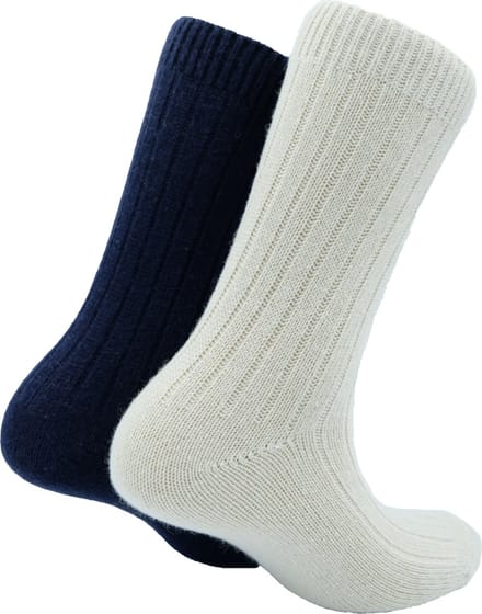 The Sockmaker sokken dames 36-41 - 2-pack Cashmere - duurzaam - Cream and Navy