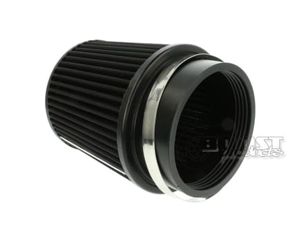 Universeel luchtfilter 127mm / 100mm aansluiting, zwart