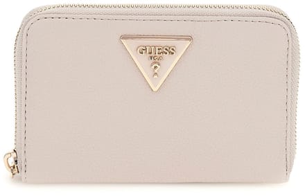 GUESS Portemonnee Laurel II SLG Medium Zip Around Wallet Ivory Lichtgrijs