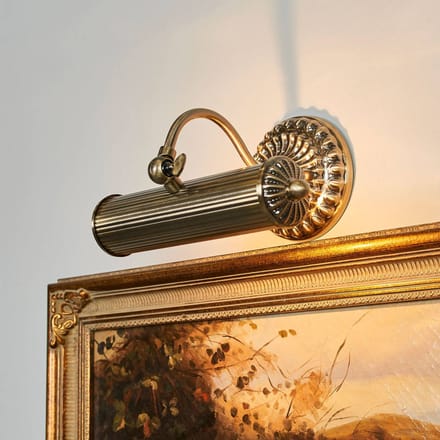 Lindby - Wandlamp - 1licht - Metaal - H: 14.5 cm - E14 - antiek messing
