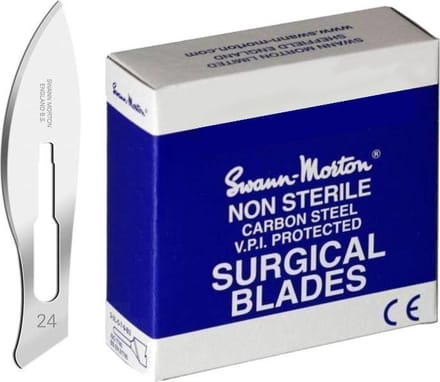 Swann Morton Scalpelmesjes - Niet Steriel - Mesnummer 24 - REF 0111