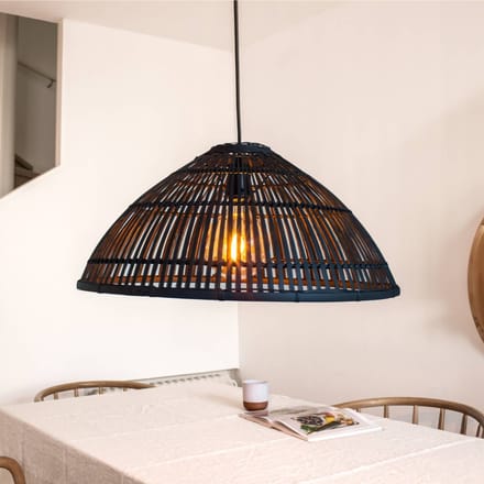 Markslöjd Hanglamp Capello van bamboe, zwart