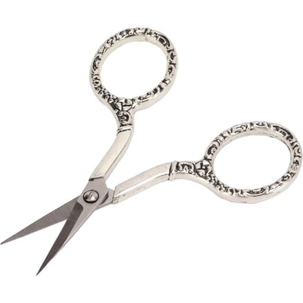 Ciseaux de couture Vintage Chaîne Argent Bauhinia Acier Inoxydable Pointus Petits Ciseaux de Couture Broderie Avec Étui white