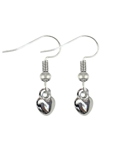 lange zilveren oorbellen- hartje - Charme Bijoux