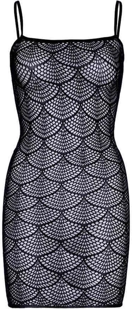 Mini Netstof Schelp Zonder Mouwen Dames Kleid Leg Avenue