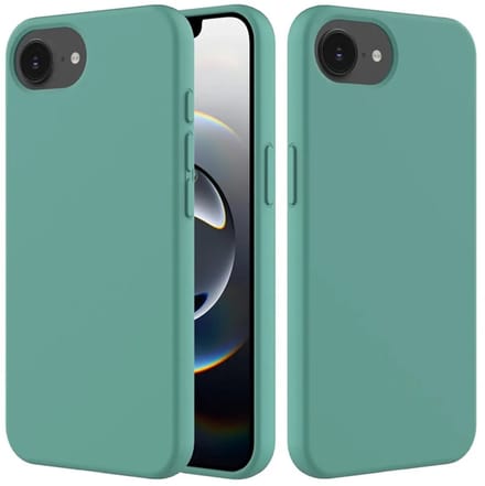 MobyDefend Hoesje - Geschikt voor iPhone 16e / iPhone 17e - Matte Siliconen Backcover - Groen