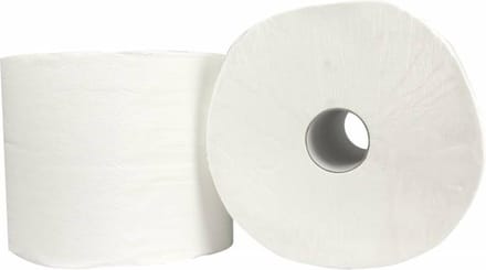 Industrieel Poetspapier ± 27 cm × ± 400 m – 2-laags, Wit & Sterk | Cellulose