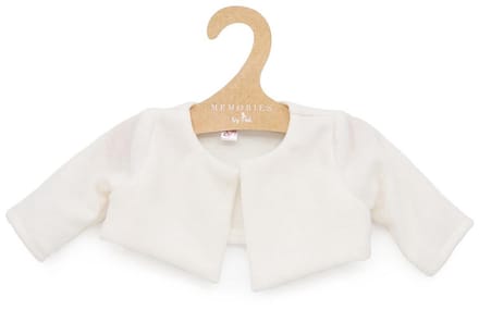 Asi poppenkleding gebreid vest wit - poppenaccessoire kleding.