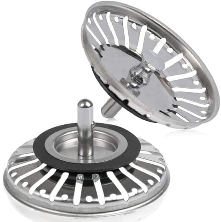 Twee roestvrijstalen filterzeven, 84 mm