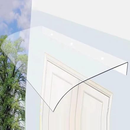 Deurluifel - Regenschuilplaats - Droge entree - Waterdicht UV-bestendig - 40x130cm - Transparant