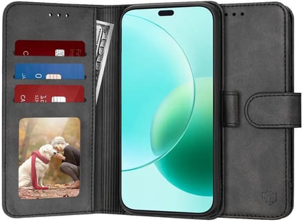 Hoesje geschikt voor HONOR 400 Lite - Techsuit Diary Book Wallet Case - Zwart