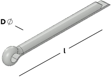 Boerenklinkstel-Splitpen Rvs
