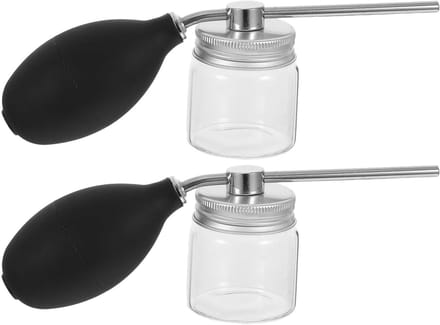 Haarvezel Applicator - Pompfles Spray - Dunnere Plekken Vullen - Lekvrije Opslag - 2 stuks - Zilver