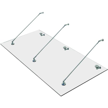 4goodz Glazen Deurluifel Gehard Glas met RVS - 200X90 cm