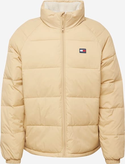 Tommy Jeans jas Gentle Gold - creme - heren - maat L - winterjas - puffer