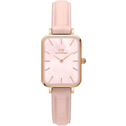 Daniel Wellington Quadro - Horloge - Rood Goud - Parelmoer - Roze