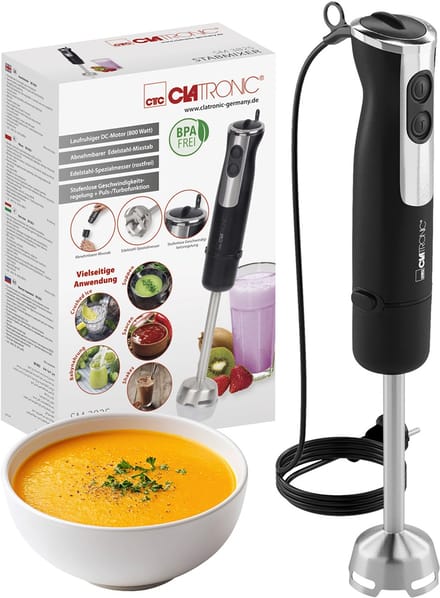Clatronic SM 3825 - staafmixer -800 watt -turbofunctie