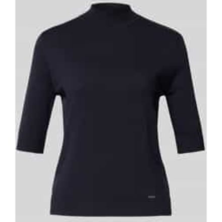 Gebreid shirt met opstaande kraag