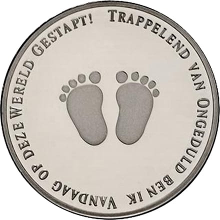 Geboortepenning 2002-2025 sterling zilver