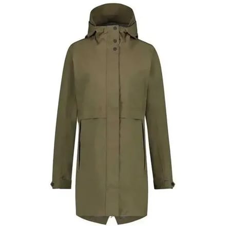 agu Parka Regenjas Dames Waterdicht - Army Green - Waterkolom 5.000 mm - PFAS-vrije DWR-coating - Capuchon met vizier