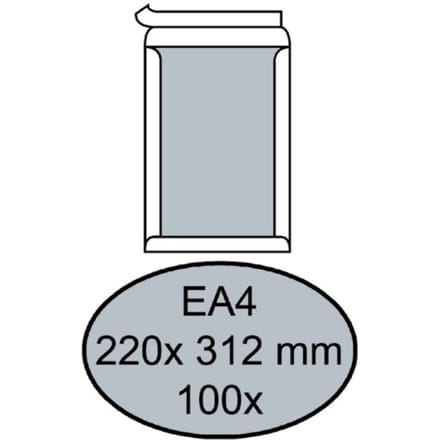 Envelop Quantore bordrug EA4 220x312mm zelfklevend wit 100 stuks