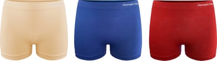 Gianvaglia - Boxershorts - Dames - Naadloos - microfiber en elastisch - set van 3 stuks diverse kleuren - S/L