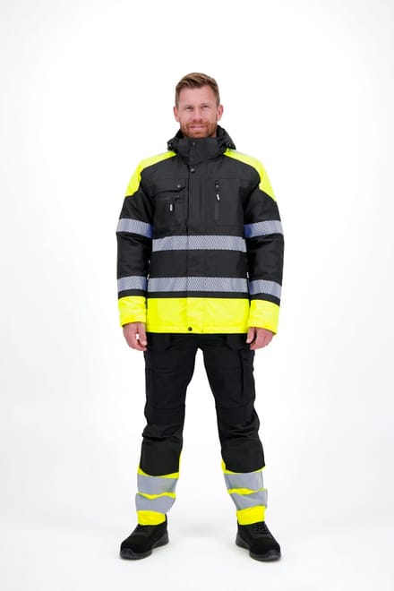 Herock Meteor High Vis Jas Zwart / S