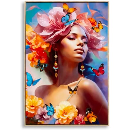 Muurdecoratie schilderij op canvas met lijst Mauro Ferretti Laccato Marty B