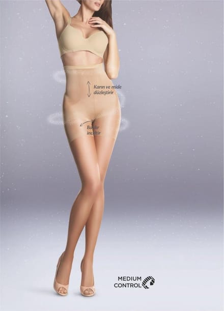 Penti Body Control Shape Wear Corrigerende Panty 15 Denier - BEIGE - Maat M