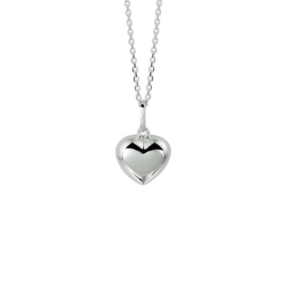 Glams ketting hart 1,1 mm 41 + 4 cm - Zilver