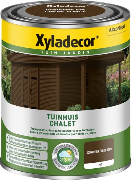 Xyladecor - Tuinhuis Wb - Donkere Eik - 0,75 L