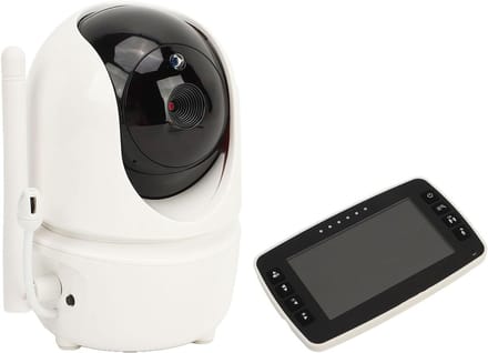 Video Baby Monitor - Camera met Geluid - Babykamer Bewaken - Dubbele Microfoon - Groot Scherm - Wit