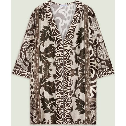 stofdoek wit-bruine vrouw