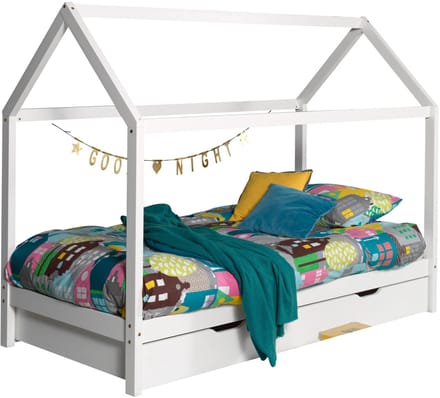 Vipack - Bedhuisje Dallas 1 met bedlade - 90x200 - Wit