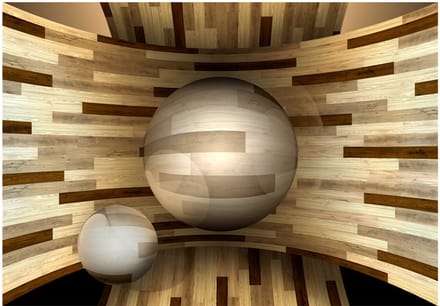 Fotobehang - Wooden orbit.