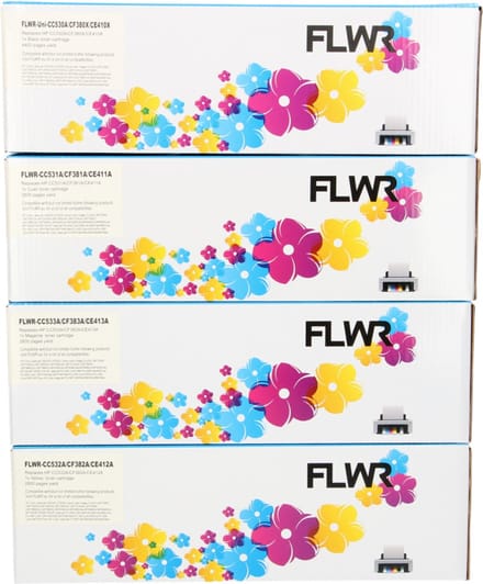 FLWR - Toner / 305A / 4-pack Zwart en Kleur - Geschikt voor HP